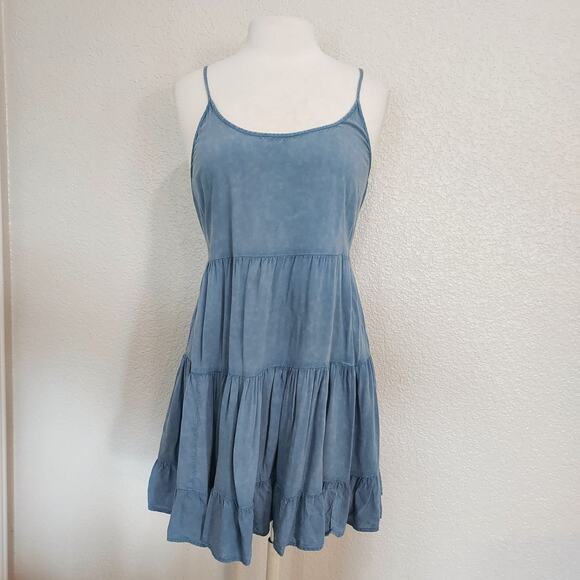🔴3/$20 Delia's Chambray Blue Tank Dress Size S - Picture 1 of 12